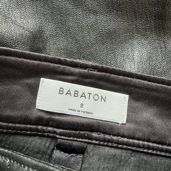 Babaton Vegan Leather Black Pants - Picture 10 of 11